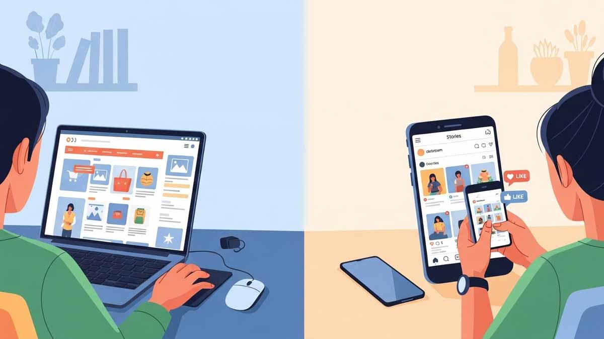 طراحی سایت فروشگاهی یا اینستاگرام؟تفاوت های کلیدی