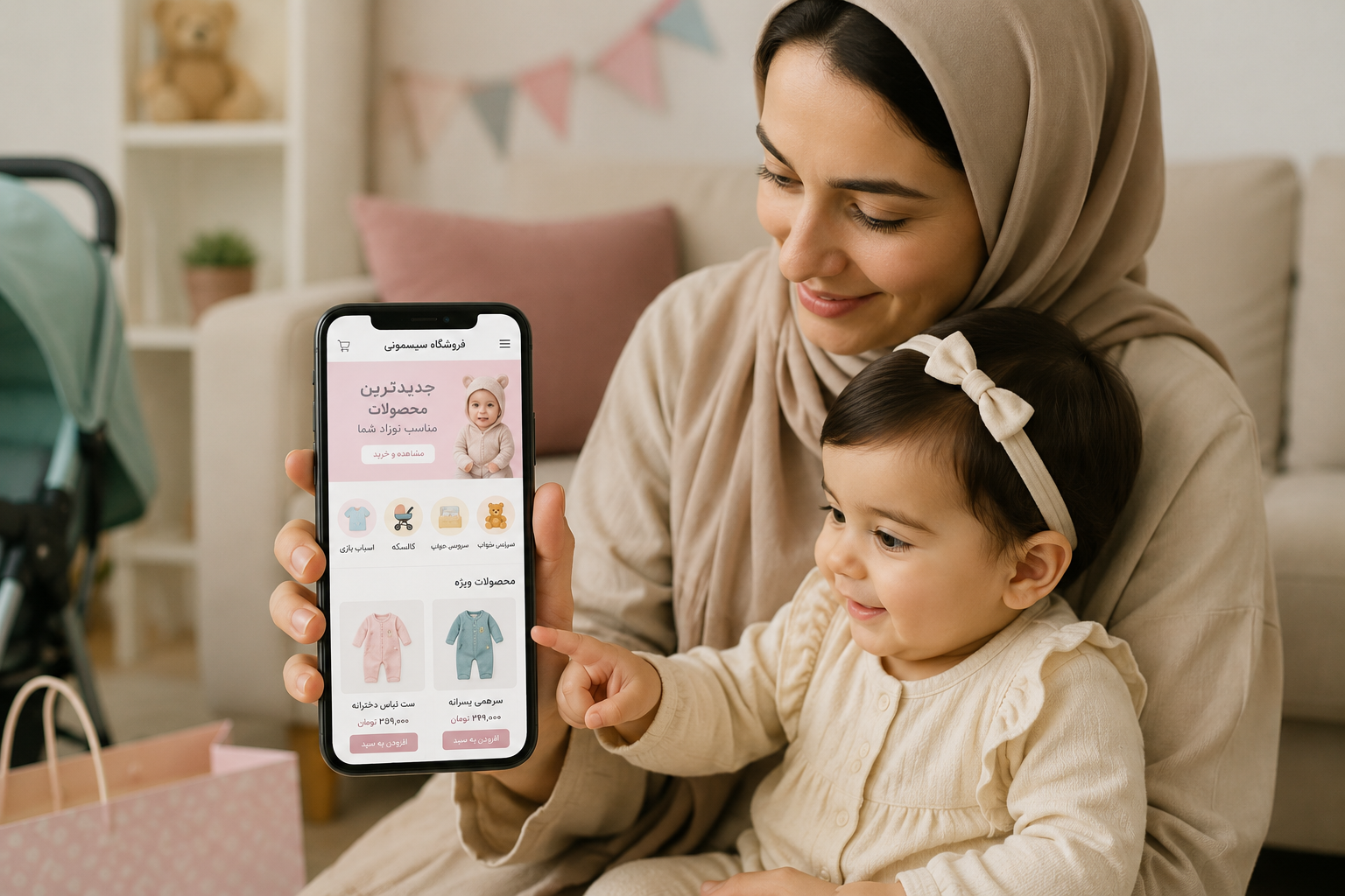 طراحی سایت سیسمونی و پوشاک کودک